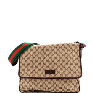 Gucci Web Strap Flap Messenger Gg #236961G10B